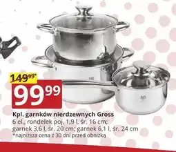 Prymus-AGD Komplet garnków nierdzewnych Gross 6-pak oferta