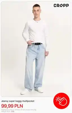 Cropp Jeansy super baggy multipocket Cropp oferta