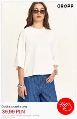Cropp Koszulka gładka boxy Cropp oferta