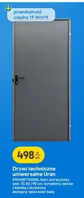 Castorama Drzwi techniczne uniwersalne Uran oferta