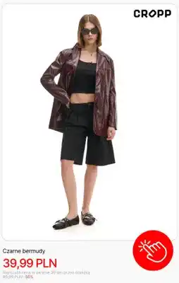 Cropp Bermudy czarne Cropp oferta