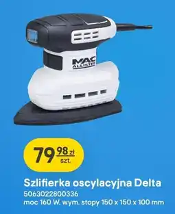 Castorama Szlifierka oscylacyjna Delta Mac Allister oferta