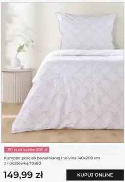 Home&You Komplet pościeli bawełnianej home&you Indivina 140x200 cm z 1 poszewką 70x80 cm oferta