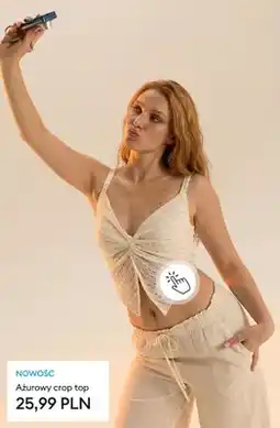 Sinsay Ażurowy crop top oferta
