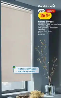 Castorama Roleta zaciemniająca GoodHome Boreas szara perłowa oferta