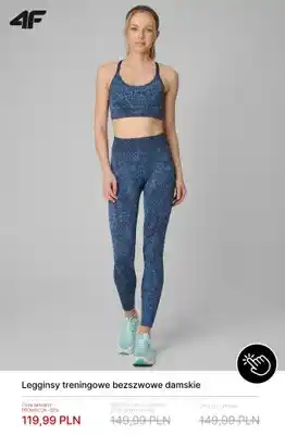 Legginsy treningowe bezszwowe damskie 4F