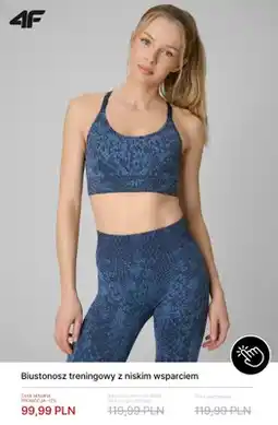 4F Biustonosz treningowy z niskim wsparciem 4F oferta