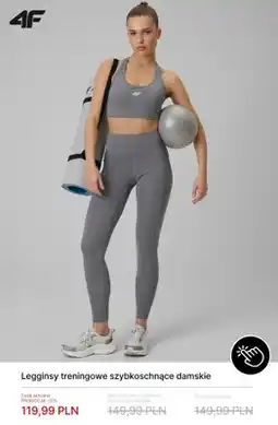 4F Legginsy treningowe szybkoschnące damskie 4F oferta