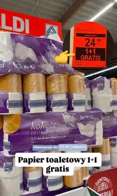 ALDI Papier toaletowy delikatny Kokett oferta