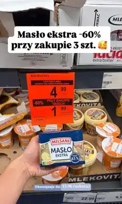 ALDI Masło ekstra Milsani oferta