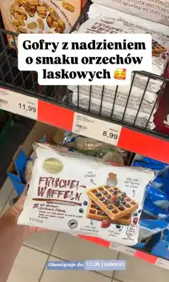 ALDI Gofry z nadzieniem o smaku orzechów laskowych Finest Bakery oferta