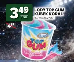 Stokrotka Market Lody Top Gum Kubek Koral oferta