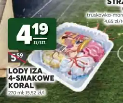 Stokrotka Market Lody Iza 4-smakowe Koral oferta