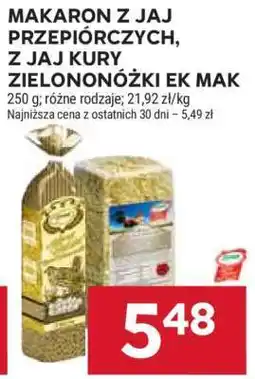 Stokrotka Market Makaron z jaj przepiórczych, z jaj kury zielononóżki EK-MAK oferta