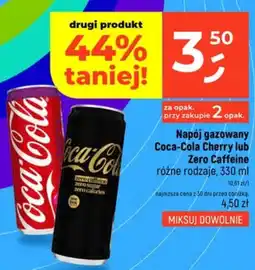 Dealz Coca-Cola Napój gazowany Cherry lub Zero Caffeine oferta