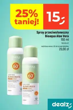Dealz Bioaqua Aloe Vera Spray przeciwsłoneczny oferta