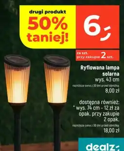 Dealz Ryflowana lampa solarna oferta