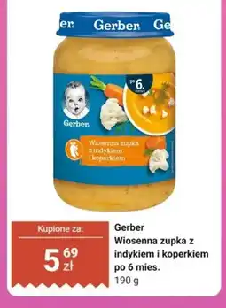 Biedronka Zupka Gerber Wiosenna zupka z indykiem i koperkiem po 6 mies oferta