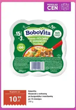 Biedronka Danie dla niemowląt BoboVita kluseczki z wołowiną po burgundzku i marchewką po 15 miesiącu oferta
