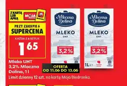 Biedronka Mleko UHT 3,2% Mleczna Dolina oferta