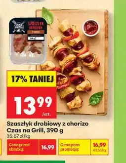 Biedronka Szaszłyk drobiowy z chorizo Czas na Grill oferta