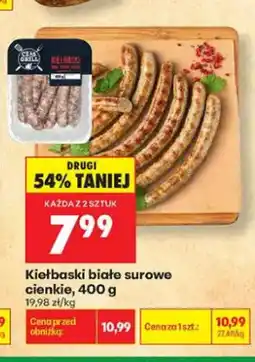 Biedronka Kiełbaski białe surowe cienkie Czas na Grill oferta