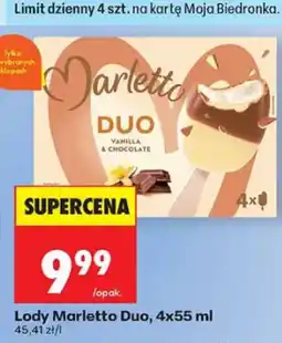 Biedronka Lody Marletto Duo 4-pak oferta