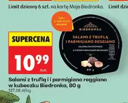 Biedronka Salami z truflą i parmigiano reggiano w kubeczku Biedronka oferta