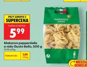 Biedronka Makaron pappardelle a nido Gusto Bello oferta