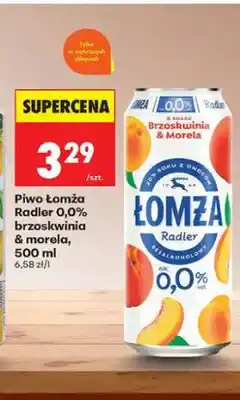 Biedronka Piwo bezalkoholowe Łomża Radler 0,0% brzoskwinia & morela oferta