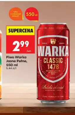 Biedronka Piwo Warka Jasne Pełne oferta