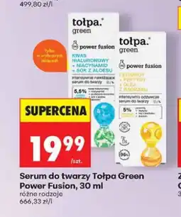 Biedronka Serum do twarzy Tołpa Green Power Fusion Kwas Hialuronowy Niacynamid Sok z Aloesu oferta