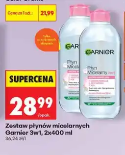Biedronka Zestaw płynów micelarnych Garnier 3w1 2-pak oferta