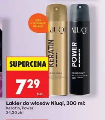 Biedronka Lakier do włosów Niuqi Power oferta