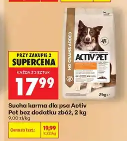 Biedronka Sucha karma dla psa Activ Pet bez dodatku zbóż oferta