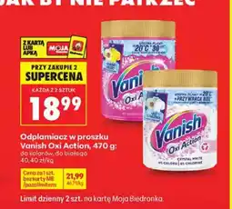 Biedronka Odplamiacz w proszku Vanish Oxi Action do kolorów oferta