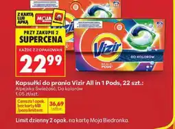 Biedronka Kapsułki do prania Vizir All in 1 Pods Alpejska Świeżość 22-pak oferta