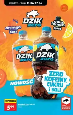 Biedronka Napój Dzik Zero orange oferta