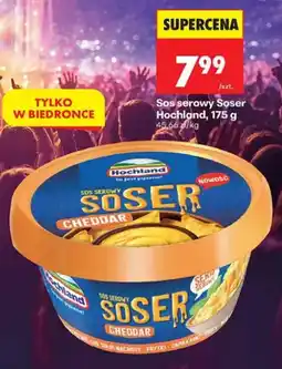 Biedronka Sos serowy Soser Cheddar Hochland oferta