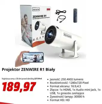 Projektor Zenwire R1 biały