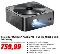 Media Markt Projektor ULTIMEA Apollo P40 oferta