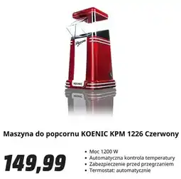 Media Markt Maszyna do popcornu KOENIC czerwona oferta