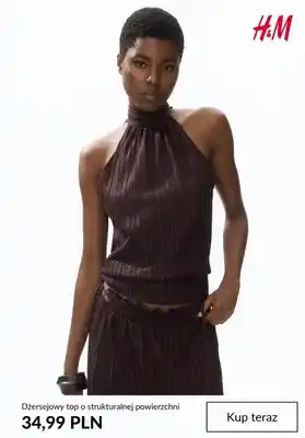 Dżersejowy top o strukturalnej powierzchni H&M