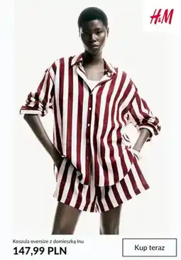 H&M Koszula oversize z domieszką lnu H&M oferta
