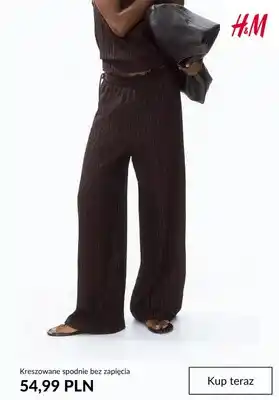 Spodnie kreszowane bez zapięcia H&M