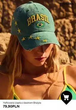 Bershka Czapka z daszkiem haftowana Brazylia Bershka oferta