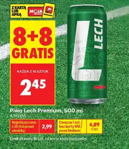 Biedronka Lech Piwo Premium oferta