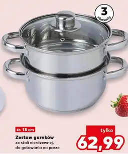 Kaufland Zestaw garnków ze stali nierdzewnej oferta