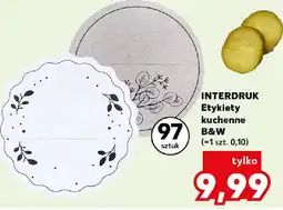 Kaufland Interdruk Etykiety kuchenne B&W oferta