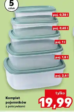 Kaufland Komplet pojemników z pokrywkami oferta